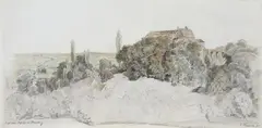 Albert Emil Kirchner, THE OLD CASTLE, STARNBERG, Watercolour over pencil