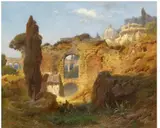 Ferdinand Knab, THE RUINS OF TAORMINA, Oil on canvas