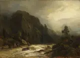 Andreas Achenbach, MOUNTAIN LANDSCAPE WITH TORRENT