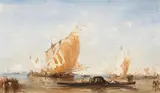 Félix Ziem, SAILING BOATS IN THE VENETIAN LAGOON