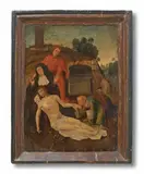 Flemish School early 16th century, LAMENTATION OF CHRIST, Oil on panel (parquetted)