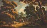 attributed to Salvator Rosa, ATTACK ON A CARRIAGE, Oil on canvas