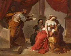 ESTHER AND AHASVER by Karl von Blaas, Oil on canvas, sold Sep 2012