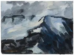 Island (Iceland) by Klaus Fußmann, Watercolour on sturdy wove paper-cardboard, sold May 2012