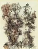 Bernard Schultze, Ohne Titel (Untitled), Double-sided work: drawing ink, watercolour and pastel chalk on chamois paper