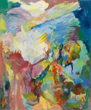 Nichts als Freude (nothing but joy) by Bernard Schultze, Oil on canvas, sold May 2012