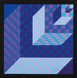 Axo - New York by Victor Vasarely, Acrylic on wood, sold May 2012