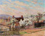 Armand Guillaumin, Village de Saint Chéron, Île de France, Oil on canvas