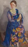 Mela Muter, Porträt einer Dame im Abendkleid (Portrait of a Lady in Evening Dress)