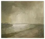 Hermann Bachmann, Die Schlei, Oil on fiber board