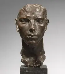 Arno Breker, Romanichel, Bronze sculpture. Height 29.4 cm. Mounted on polished, grained black marble base (