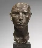 Arno Breker, Romanichel, Bronze sculpture. Height 29.4 cm. Mounted on polished, grained black marble base (
