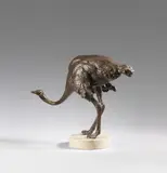 August Gaul, Schreitender Strauß (Pacing Ostrich), Bronze sculpture