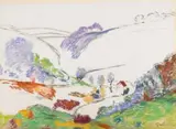 Armand Guillaumin, Paysage de la Creuse, Pastel