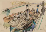 Mela Muter, Seinekähne (Barges on the Seine)
