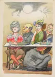 Ludwig Meidner, Ohne Titel - Im Café (Untitled - In the Café)