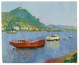 Carl Schmitz-Pleis, Drachenfels, Oil on canvas