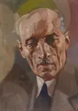 William Wauer, Porträt Karl Hofer (Portrait of Karl Hofer), Oil on wood