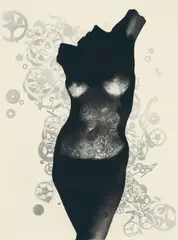 Heinz Hajek-Halke, Proposal for advertisement, pharmaceutical industries, Ferrotyped vintage gelatin silver print on Leonar paper