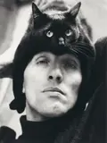 Peter H. Fürst, Tobias with his cat, Vintage gelatin silver print
