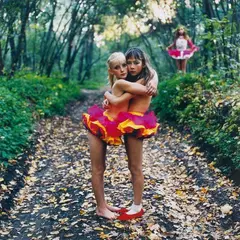 Michal Chelbin, Xenia, Janna and Alona in the Woods, Russia, Chromogenic print