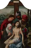 THE DEPOSITION FROM THE CROSS by Master of the Prodigal Son, Oil on panel (parquetted), sold May 2012