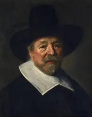 Frans Hals, PORTRAIT OF A MAN WITH HAT (REVEREND JOHN LIVINGSTON?), Oil on canvas (relined)