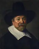 Frans Hals, PORTRAIT OF A MAN WITH HAT (REVEREND JOHN LIVINGSTON?), Oil on canvas (relined)