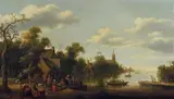 Joost Cornelisz Droochsloot, RIVER LANDSCAPE WITH FIGURAL STAFAGE