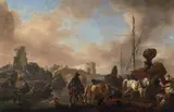 Philips Wouwerman, SOUTHERN RIVER LANDSCAPE