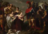 Jan Cossiers, DAVID UND ABIGAIL, Oil on canvas (relined)