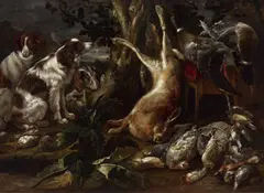 STILL LIFE WITH GAME by Jan van den Hecke, Oil on canvas (relined), sold May 2012