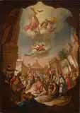 Bartolomeo Altomonte, LAPIDATION AND VISION OF SAINT STEPHAN, Oil on canvas (relined)