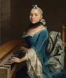 TWO PORTRAITS OF TWIN SISTERS by German School second half of the 18th Century, Oil on canvas. Each, sold May 2012