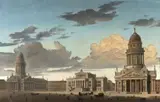 Carl Hasenpflug, THE GENDARMENMARKT IN BERLIN, Oil on canvas