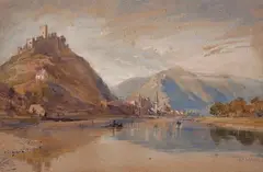 Harry John Johnson, VIEW OVER COCHEM ON THE MOSELLE, Pen and watercolour on paper