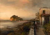 Oswald Achenbach, ISCHIA WITH A VIEW OF CASTELLO ARAGONESE