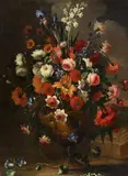 STILL LIFE WITH FLOWERS IN A VASE by Roman School, probably early 18th Century, Oil on canvas (relined), sold Mar 2012