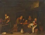 Hendrik de Valk, RURAL INTERIOR, Oil on panel