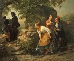 Karl Hübner, THE COUPLE, Oil on canvas (relined)