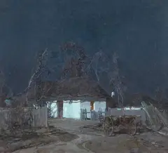 Stepan Feodorovich Kolesnikov, MOONSHINE, Oil on canvas
