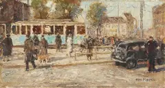 Otto Eduard Pippel, THE STACHUS IN MUNICH, Oil on panel