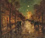Otto Eduard Pippel, BERLIN IN THE NIGHT (Grossstadtstrasse)