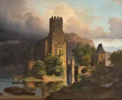 Adolf Wegelin, WATER CASTLE, Oil on canvas (relined)