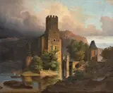 Adolf Wegelin, WATER CASTLE, Oil on canvas (relined)