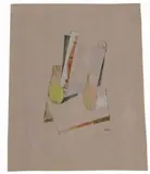 Jankel Adler, Kubistisches Stilleben, Gouache and pen and India ink over oil and sand mixture on light cardboard