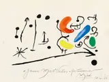 Joan Miró, Composition (Maquette pour Portada Premi Joan Miró), India ink and gouache on ivory-coloured, slightly structured machine-made laid paper