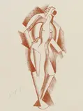 Alexander Archipenko, Woman, Lithograph on ivory-coloured wove paper