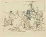 Max Beckmann, Holländische Fischer am Strand (Dutch Fishermen on the Beach)
