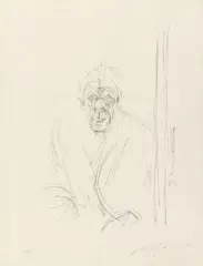 Autoportrait by Alberto Giacometti, Lithograph on ivory-coloured wove paper with watermark "[BF]K RIVE[S]", sold Dec 2011